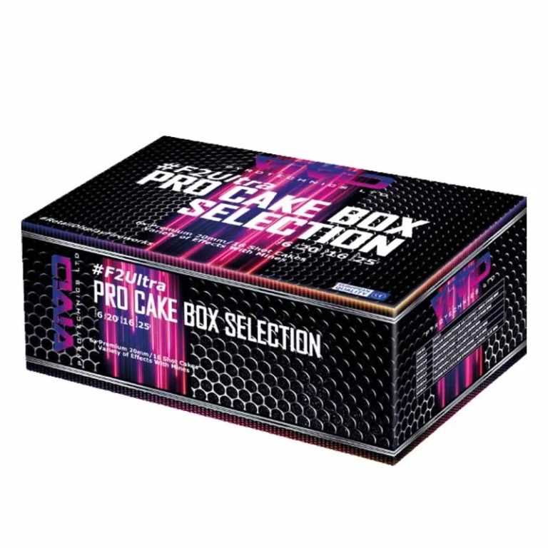 F2ultra Pro Cake Box Selection by Vivid Pyrotechnics